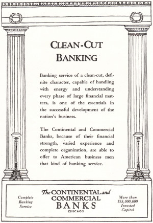 , Chicago, Illinois. Clean-cut banking. Banking services of a clean ...