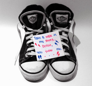 Walk in my shoes . by ErinBird