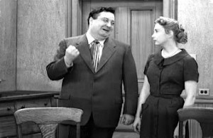 ... Jackie Gleason in his role of blustery bus driver Ralph Kramden on the