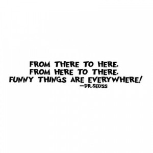 Dr. Seuss From there to here 22x10 wall saying quote vinyl decal ...