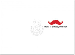 Keep Calm Mustache Hilarious Birthday Greeting Card image 1