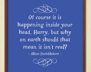 Poster, Albus Dumbledore Quote, Movie Quote, Art Print, Printable Wall ...