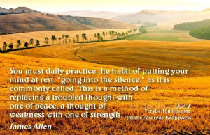 peace quotes you must daily practice the habit of putting your mind ...