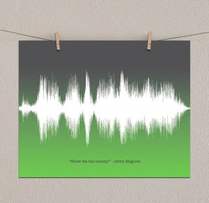 ... Sound Wave Art Print - Famous Movie Quote - Archival Paper Giclee