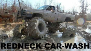 Redneck car-wash #mudding #mud bogging