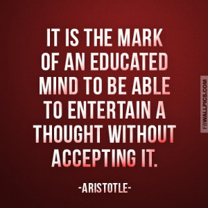 Aristotle An Educated Man Wisdom Quote Picture