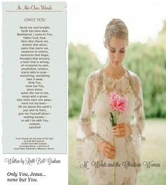 This is a beautiful poem written by a beautiful woman Ruth Bell Graham ...