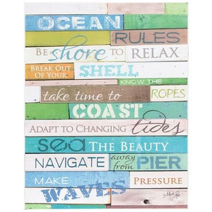 Ocean Rules Wooden Pallet Sign