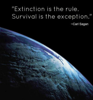 Extinction is the rule. Survival is the exception.