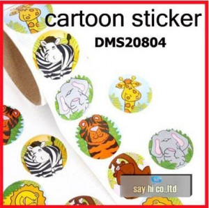 FREE SHIPPING cartoon sticker self-adhesive animal design children ...