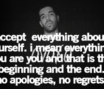 accept, drake, quote, regrets
