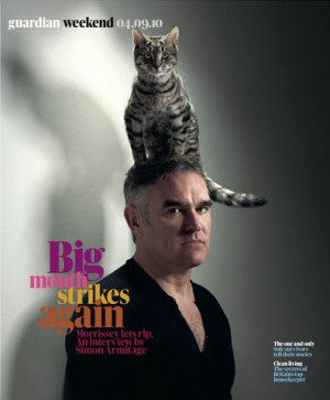 Morrissey wears a cat on his head, says ‘the Chinese are a ...