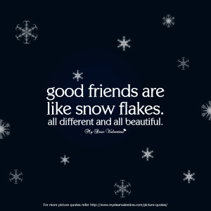 Funny Friendship Quotes - Good Friends are like snow flakes