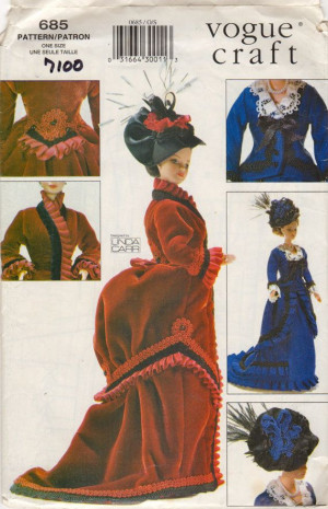 Clothing Pattern, Dolls Historical, Vogue 7100, Fashion Dolls, Clothes ...