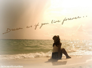 beach, bright, dream, dreams, girl, light, ocean, pretty, quote, sand ...