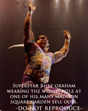 Superstar Billy Graham posing with the world title in New York City's ...