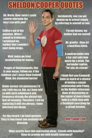 DOCTOR SHELDON COOPER QUOTES