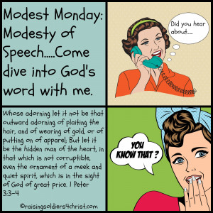 Modest Monday: Modesty of Speech
