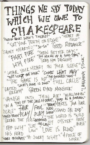 Shakespeare is said to have had a vocabulary of 110,000 English words ...