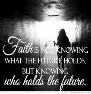 ... is not knowing what the future holds but knowing who holds the future