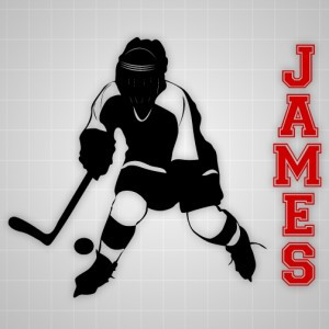 Details about Hockey player wall decals,vinyl wall youth Hockey ...