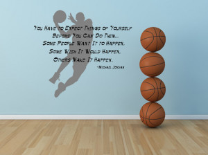 Michael Jordan, Inspirational Quote, Basketball - Decal, Sticker ...