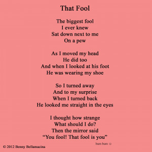 That fool poem Rhyming Poems