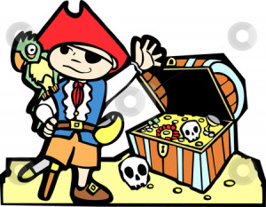 pirate-treasure-clipart-cutcaster-photo-100400220-Pirate-with-Treasure ...