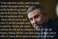 Paul Krugman quotes, Nobel Prize, NYT Op-Ed columnist, economics and ...