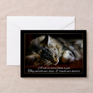 Pet Cat Sympathy Card, Loss Of Pet (Pk