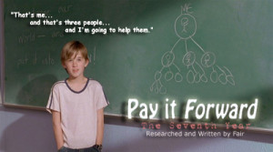 pays tribute to pay it forward on its 7th anniversary