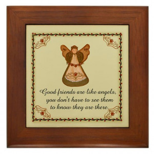 Angel Gifts > Angel Living Room > Good Friends are like angels Framed ...