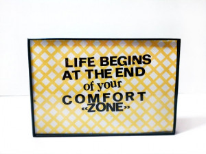 Birthday Gift, Dorm Decor : 4x6 Framed Quote - Life begins at the end ...