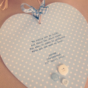 Godson/Goddaughter personalised wooden quote heart