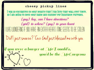 cheesy pick up lines for guys