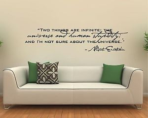 ... Wall-Decal-Art-Saying-Quote-Decor-Two-Things-Infinite-Albert-Einstein