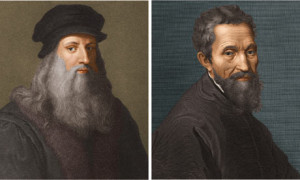 rivalidade entre Michelangelo e Da Vinci