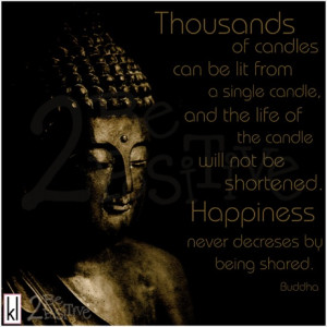 buddha #candles #happiness never decreases by being #shared