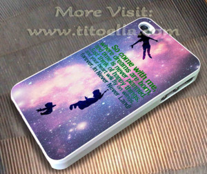 Home Page Phone Case iPod Case Peter Pan Quotes Nebula Phone Cases