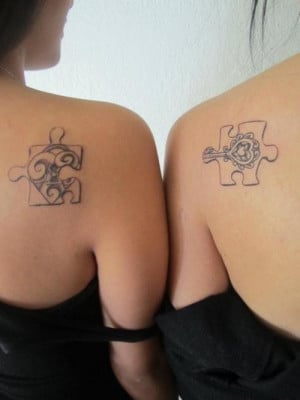 Best Friends Puzzle Piece Tattoos