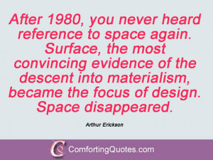 After 1980, you never heard reference to space again. Surface, the ...