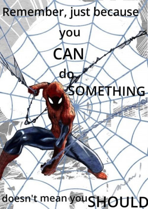 Very good Spider Man quote.