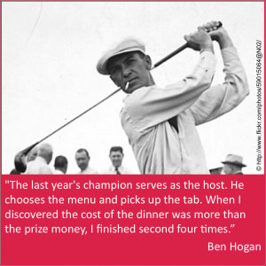 Ben Hogan actually won the Masters twice, in 1951 and 1953.