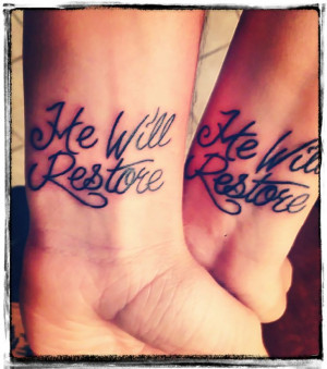 He Will Restore Husband And Wife Tattoos For Mommy