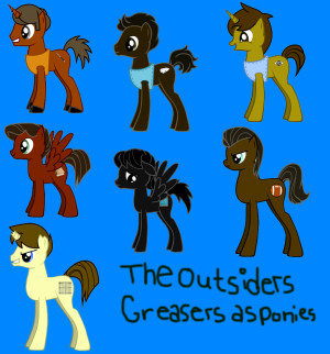 The Outsiders Ponies by glaceon23