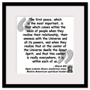 ... > Wall Art > Framed Prints > Black Elk Spirit Quote Framed Print