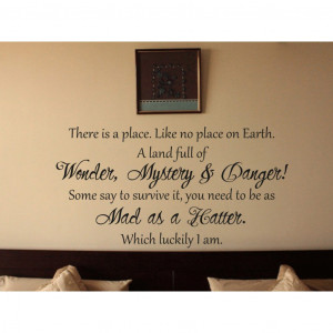 Alice in wonderland quotes on the wall
