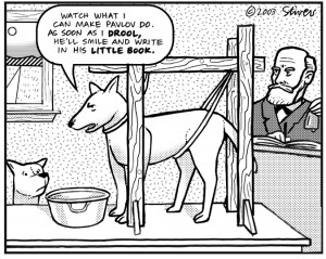 pavlov s dog experiment cartoon during the 1890s ivan pavlov
