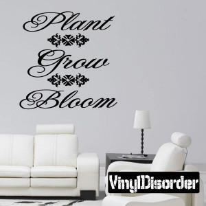 Plant Grow Bloom Spring Holiday Vinyl Wall Decal Mural Quotes Words ...