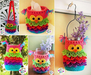 How to make an owl crochet for any mason jar